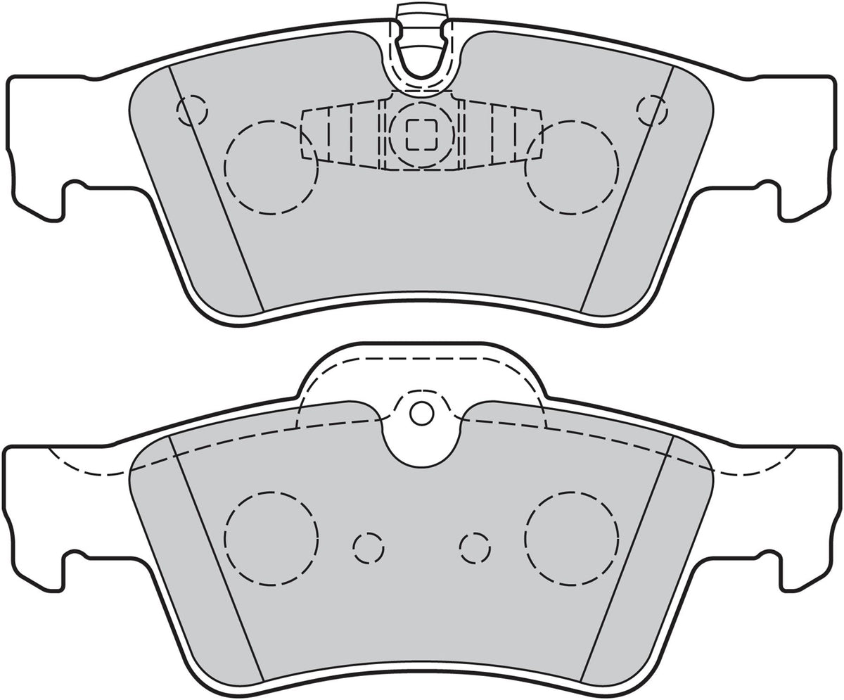 Valeo Rear Brake Pad Set for Mercedes-Benz, OEM quality, OEM 0004230430, MPN 301802
