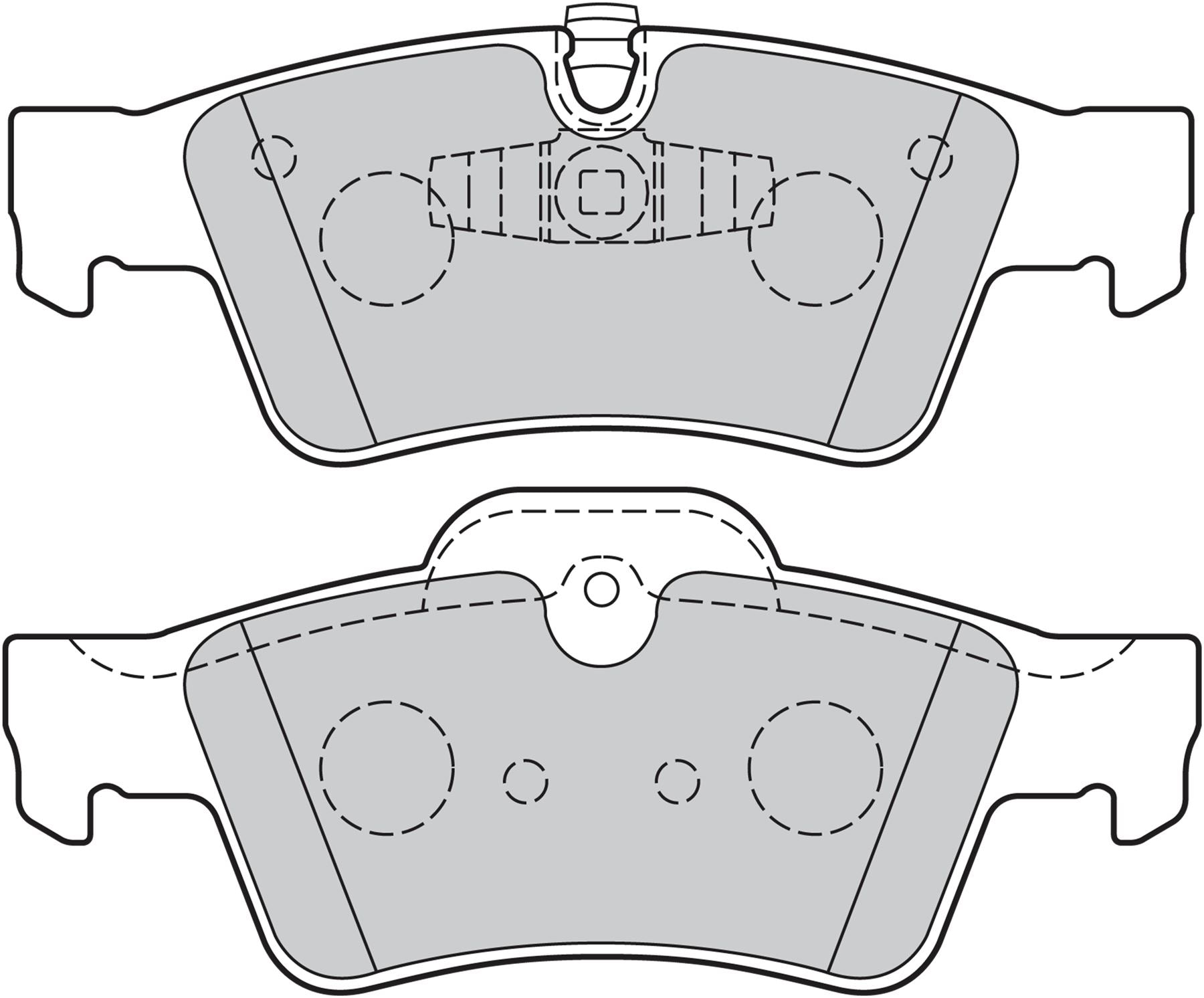 Valeo Rear Brake Pad Set for Mercedes-Benz, OEM quality, OEM 0004230430, MPN 301802