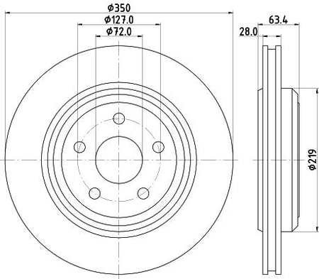 JEEP Grand Cherokee IV Brake Disc, Hella OEM, OEM 05181512AC - View 2