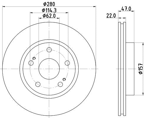 Suzuki SX4 / SX4 Classic Brake Disc, Hella OEM, OEM 432063SC0B - View 4