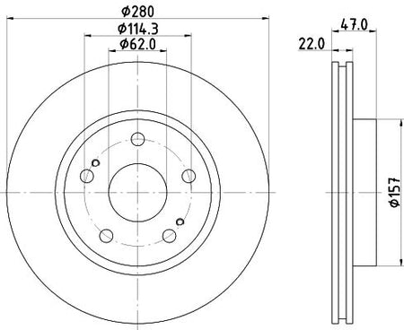 Suzuki SX4 / SX4 Classic Brake Disc, Hella OEM, OEM 432063SC0B - View 4