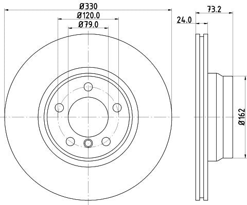 BMW 4 Coupe Brake Disc, Hella OEM, OEM 34116792221 - View 4