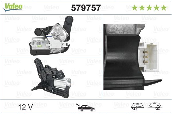 Citroen C3 Picasso Rear Wiper Motor, Valeo OEM, OEM 6405NW, MPN 579757