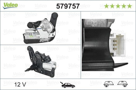 Citroen C3 Picasso Rear Wiper Motor, Valeo OEM, OEM 6405NW, MPN 579757
