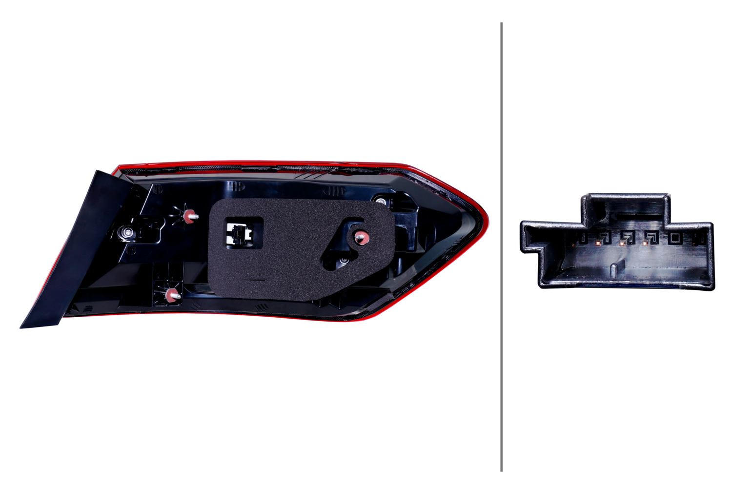 Mercedes-Benz E-Class Left Rear Light, Hella OEM, OEM 2129060703 - View 4