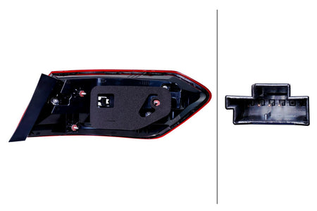Mercedes-Benz E-Class Left Rear Light, Hella OEM, OEM 2129060703 - View 4
