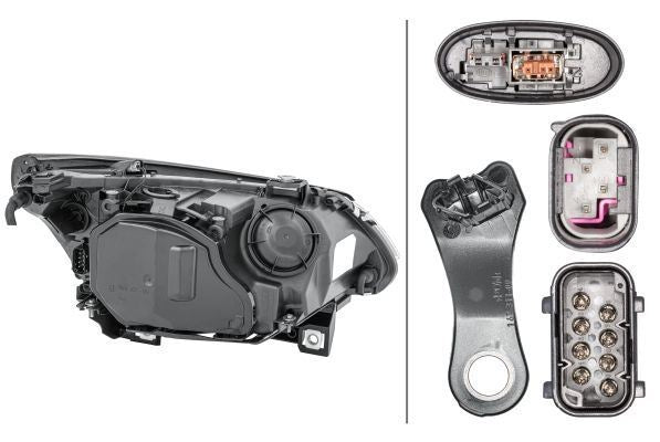 Hella Left Headlight for BMW, OEM quality, OEM 63127160195 - View 2