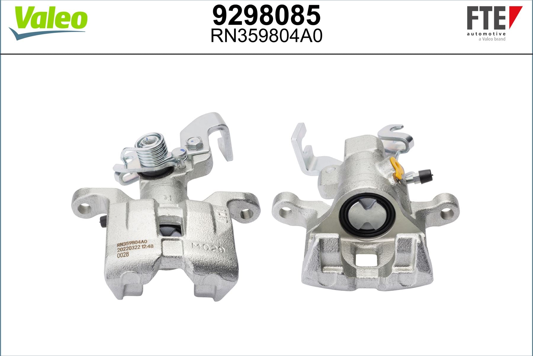 Valeo Right Brake Caliper Right for Mazda, OEM quality, OEM GJ6A2661XA, MPN 9298085