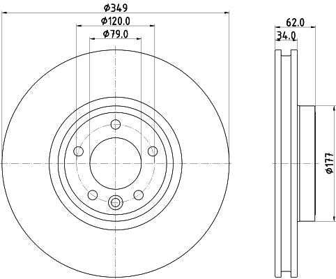 Hella Brake Disc for Land Rover, OEM quality, OEM LR081594 - View 5