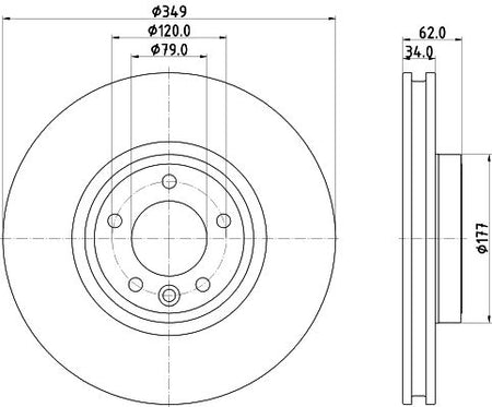 Hella Brake Disc for Land Rover, OEM quality, OEM LR081594 - View 5