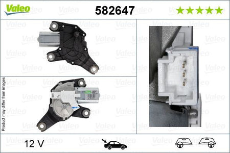 Peugeot 508 Sw Rear Wiper Motor, Valeo OEM, OEM 6405RX, MPN 582647