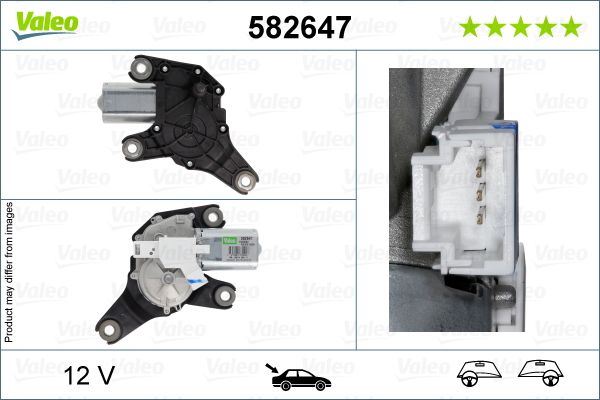 Peugeot 508 Sw Rear Wiper Motor, Valeo OEM, OEM 6405RX, MPN 582647