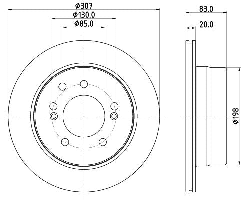 Ssangyong Rodius II 2.2 Xdi 4WD Brake Disc, Hella OEM, OEM 4840121100 - View 2