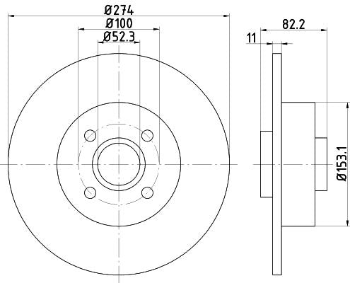 Hella Brake Disc for Renault, OEM quality, OEM 7701206327 - View 4