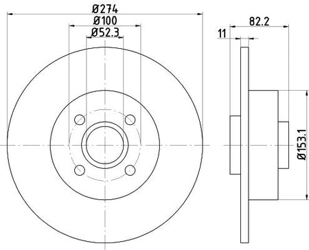 Hella Brake Disc for Renault, OEM quality, OEM 7701206327 - View 4