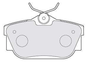 Volkswagen Transporter Rear Brake Pad Set, Valeo OEM, OEM 7D0698451, MPN 301482
