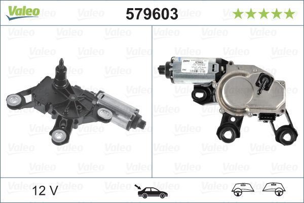 Valeo Rear Wiper Motor for Audi, OEM quality, OEM 8E9955711A - View 3