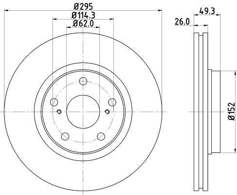Hella Brake Disc for Toyota, OEM quality, OEM 4351202190 - View 4