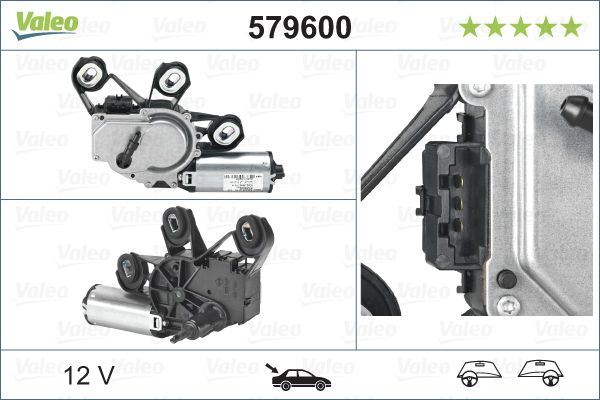 Mercedes-Benz C-Class Rear Wiper Motor, Valeo OEM, OEM 2038200542, MPN 579600