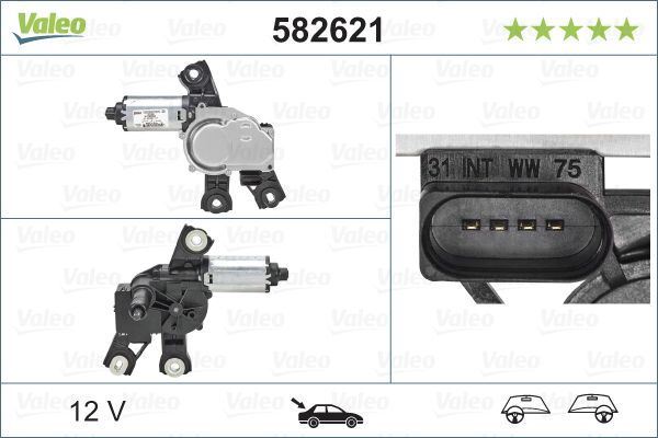Valeo Rear Wiper Motor for Volkswagen & Seat, OEM quality, OEM 5K6955711B - View 6