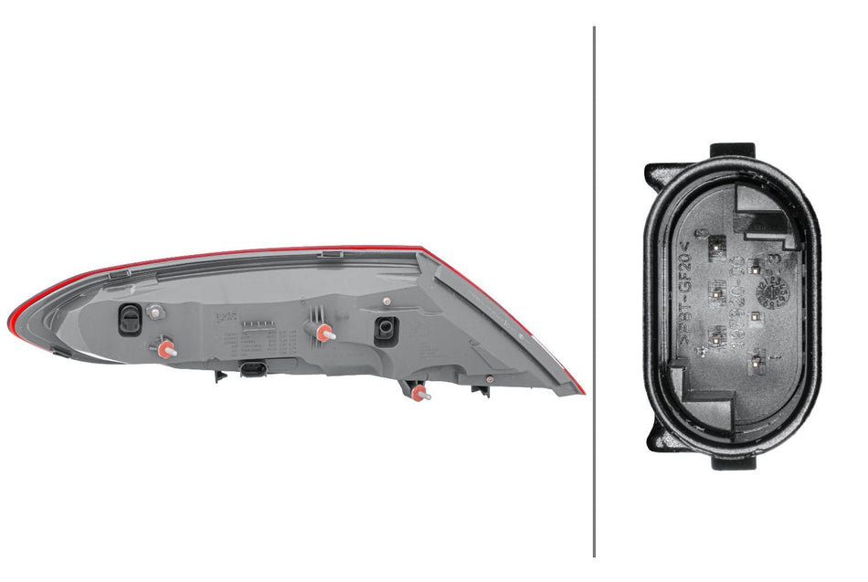 Mercedes-Benz C-Class Right Rear Light, Hella OEM, OEM 205 906 64 00 - View 2