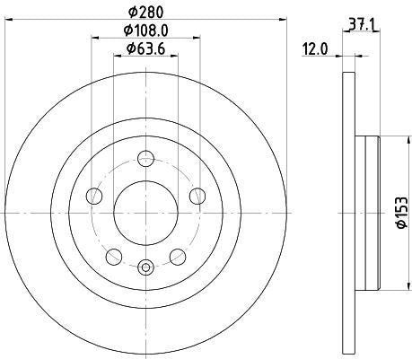 Lynk & Co 01 2.0 Brake Disc, Hella OEM, OEM 31471476 - View 2