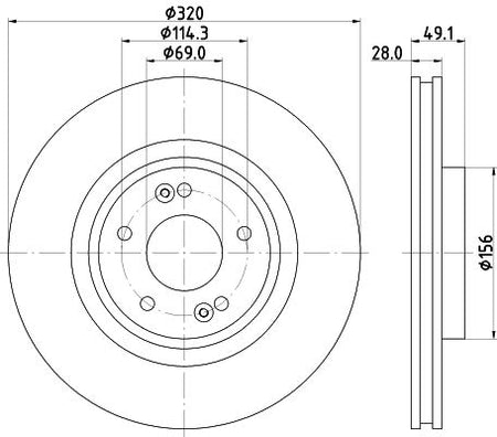 Hella Brake Disc for Hyundai, OEM quality, OEM 517122W000 - View 4