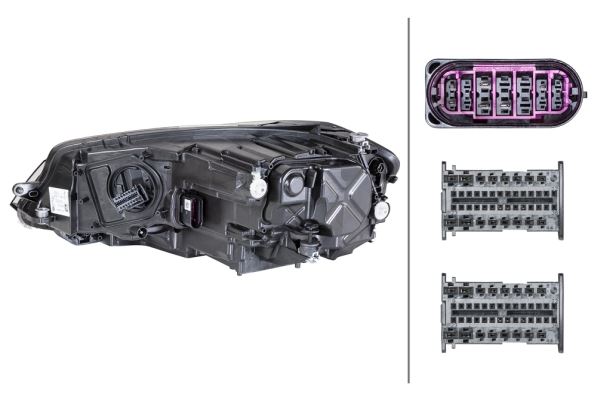 Volkswagen Golf VII Right Headlight | Hella OEM 5G1 941 060 A - View 2