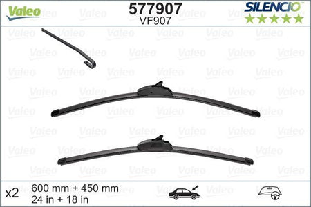Ssangyong Korando Front Wiper Blade Set, Valeo OEM, OEM BBM567330, MPN 577907
