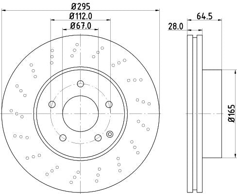 Mercedes-Benz C-Class T-Model Brake Disc, Hella OEM, OEM 1974230112, MPN 8DD 355 114-391