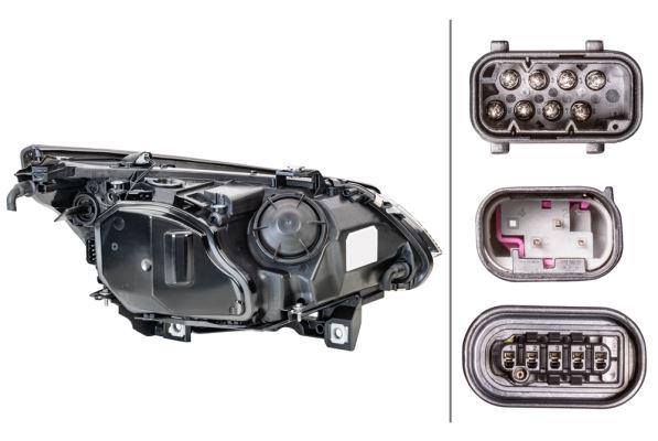 Hella Bi-Xenon Left Headlight for BMW, OEM quality, OEM 6 933 189 - View 2