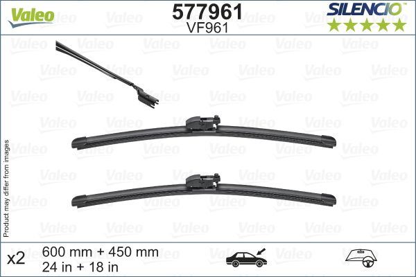 Mazda Cx-5 Front Wiper Blade Set, Valeo OEM, OEM K12467330, MPN 577961