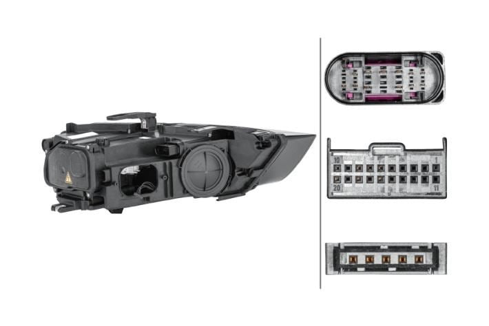 Audi Q3 Left Headlight, Hella OEM, OEM 8U0941043D - View 2