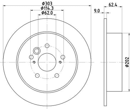 DR 5 1.6 Brake Disc, Hella OEM, OEM 4243142040 - View 2