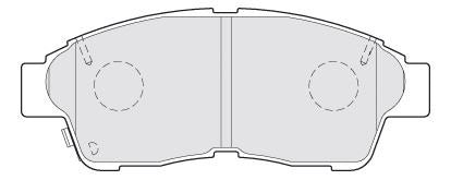 Valeo Front Brake Pad Set for Toyota, OEM quality, OEM 04465-02020, MPN 301551
