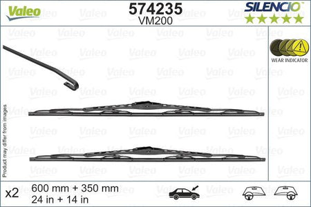 Valeo Front Wiper Blade Set for Vauxhall, OEM quality, OEM 1272144, MPN 574235