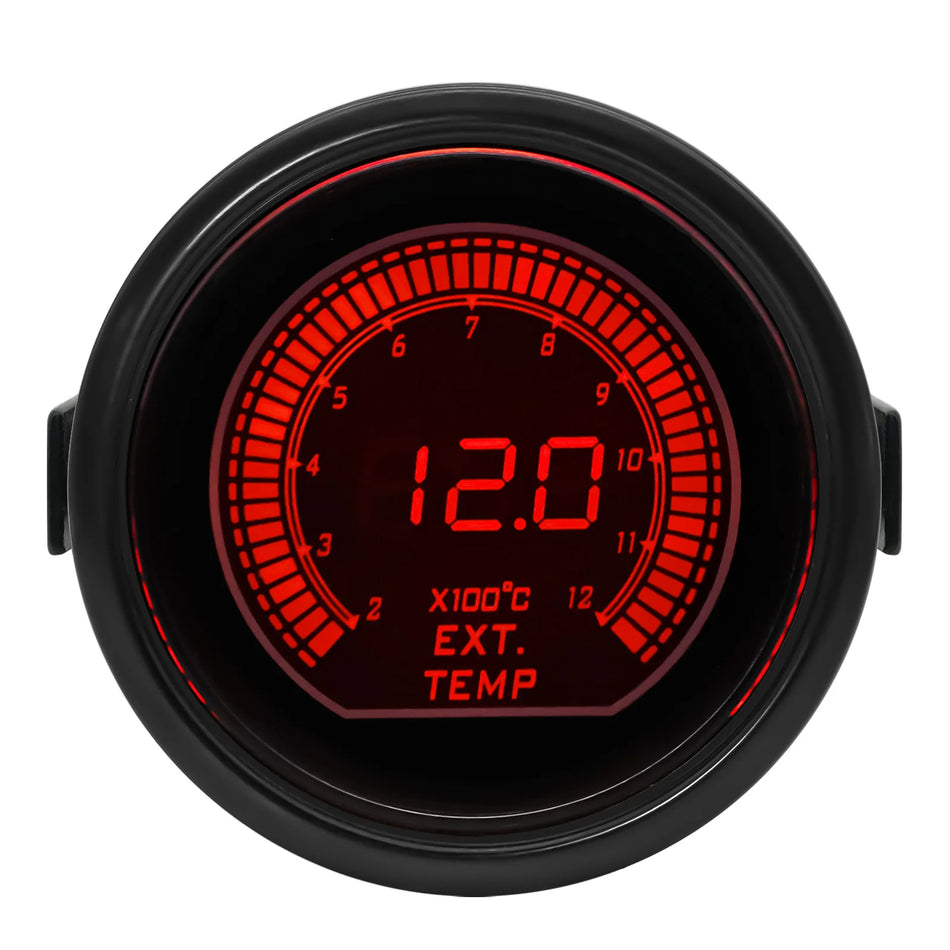 52mm Digital Pointer Gauge - Multi-Function (Boost, Oil Pressure, Temperature & Volt) - Universal Fit