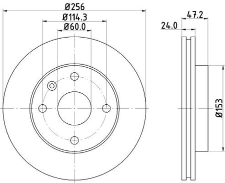 Chevrolet Lacetti Brake Disc, Hella OEM, OEM 24537780 - View 3