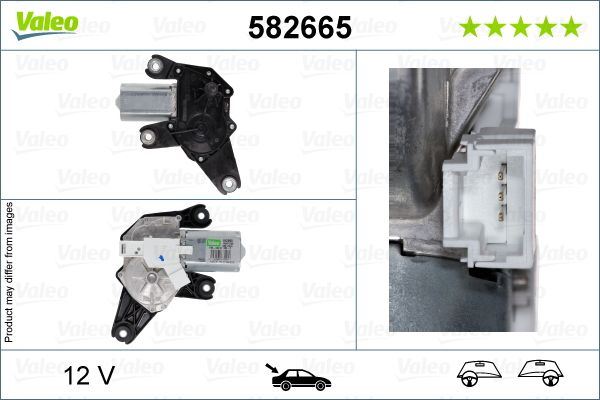 Valeo Rear Wiper Motor for Dacia & Nissan, OEM quality, OEM 28710AX60A, MPN 582665