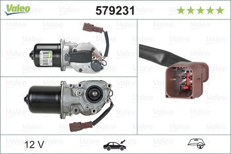 Peugeot 406 Front Wiper Motor, Valeo OEM, OEM 6405G2, MPN 579231