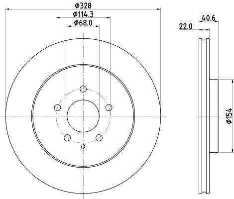 Mazda Cx-60 Brake Disc, Hella OEM, OEM K20F26251, MPN 8DD 355 135-281