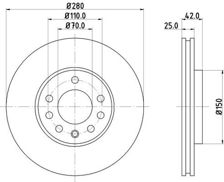 Hella Brake Disc for Holden, Chevrolet & more, OEM quality, OEM 569060 - View 4