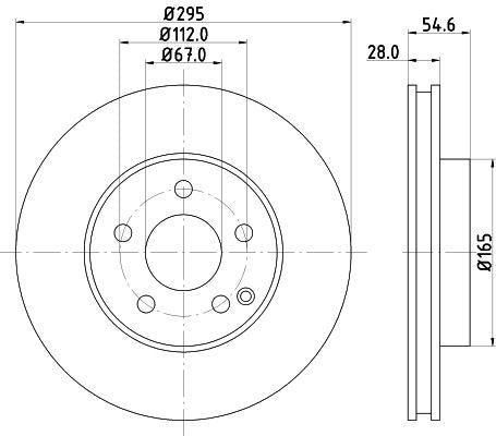 Mercedes-Benz E-Class T-Model Brake Disc, Hella OEM, OEM 2114210712 - View 2