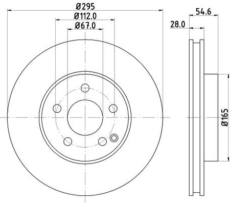 Mercedes-Benz E-Class T-Model Brake Disc, Hella OEM, OEM 2114210712 - View 2