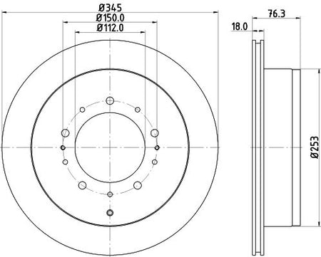 Hella Brake Disc for Toyota, OEM quality, OEM 424310C010 - View 3