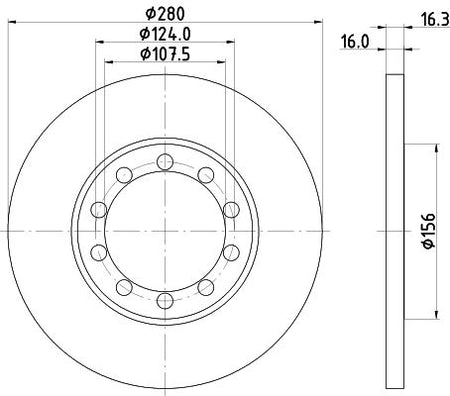 FORD Transit Van Brake Disc, Hella OEM, OEM 1371420 - View 2