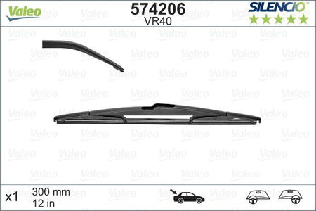 Valeo Rear Wiper Blade for Ssangyong & Vauxhall, OEM quality, OEM 1272006, MPN 574206