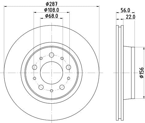 Hella Brake Disc for Volvo, OEM quality, OEM 1359020 - View 2