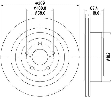Subaru Legacy IV Brake Disc, Hella OEM, OEM 26700AE030 - View 4