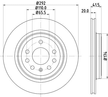 Hella Brake Disc for OPEL, Cadillac & more, OEM quality, OEM 003126969 - View 3
